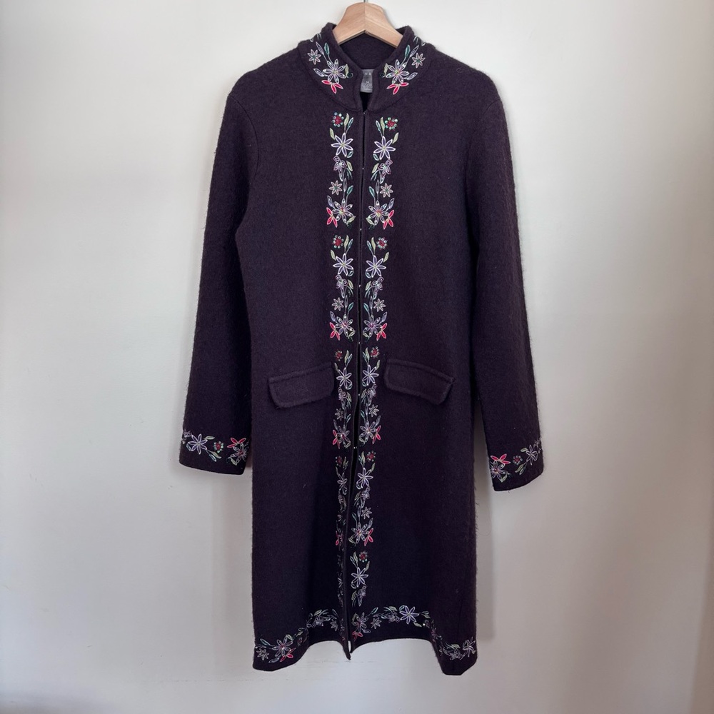 Kenar Wool Embroidered Jacket - Picture 2 of 9